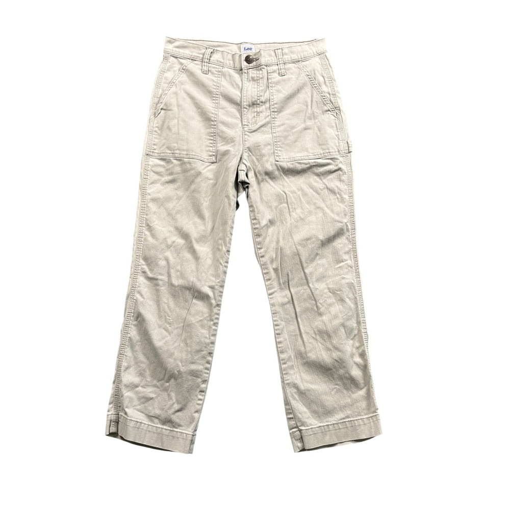 Lee Workwear Carpenter Pants Womens 28x23 Khaki Utility Straight Leg Canvas